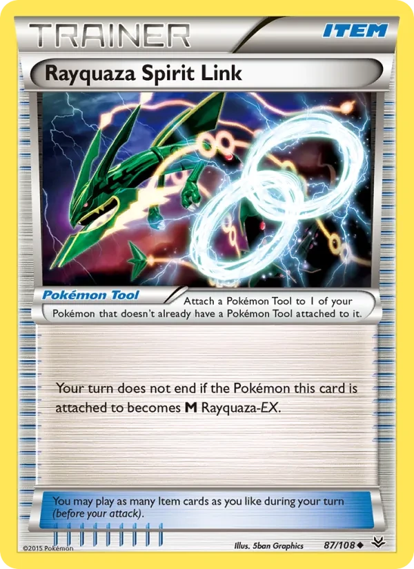 Carte Pokémon Rayquaza Spirit Link 87/108 Roaring Skies