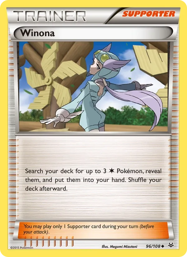 Winona 96/108 Roaring Skies Pokémon card