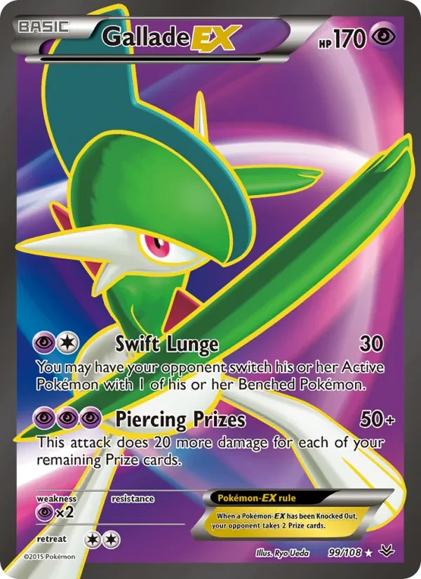 Gallade EX 99/108 Roaring Skies Pokémon card