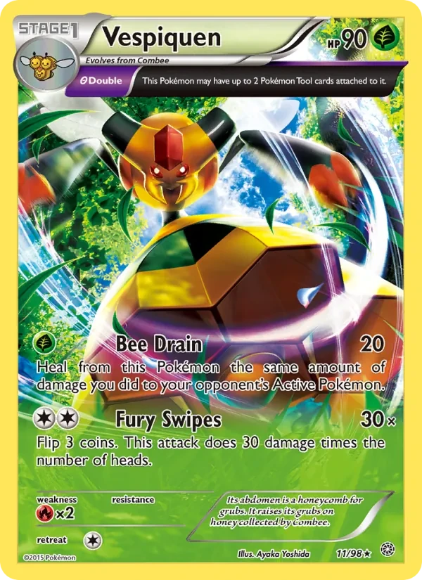 Vespiquen 11/98 Ancient Origins Pokémon Karte