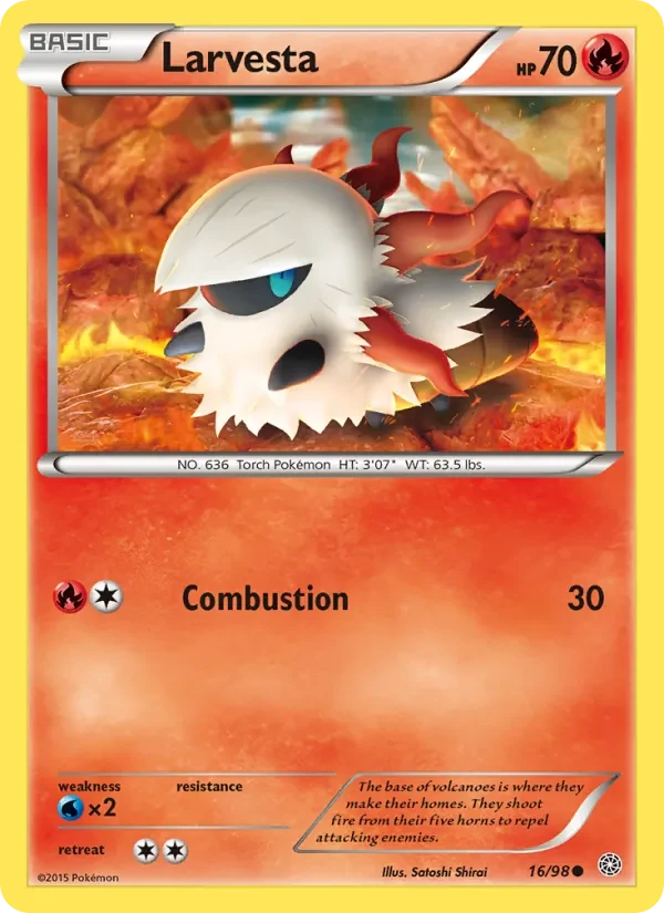 Larvesta 16/98 Ancient Origins Pokémon card
