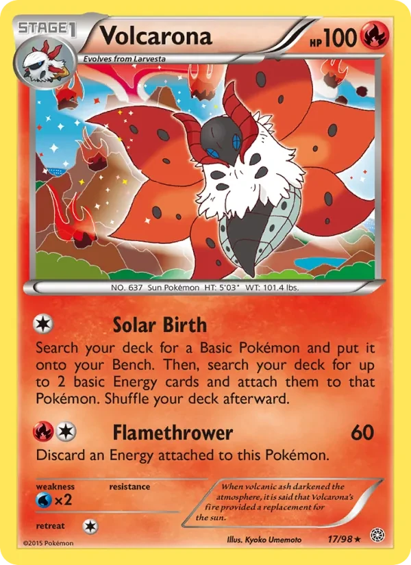 Carta Pokémon Volcarona 17/98 Ancient Origins