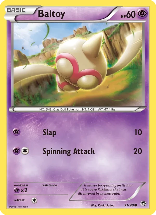 Baltoy 31/98 Ancient Origins Pokémon card
