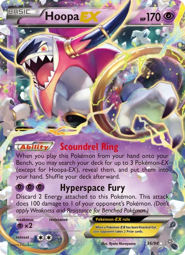 Hoopa EX 36/98 Ancient Origins Pokémon card