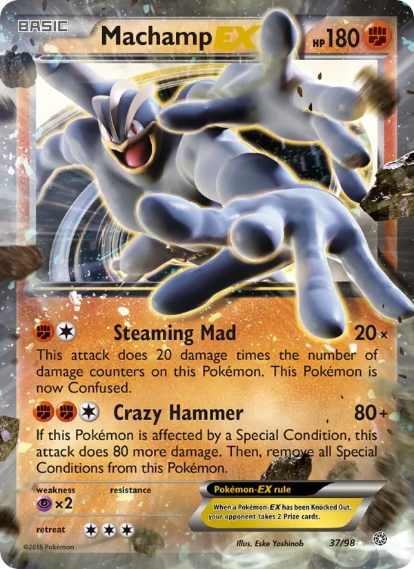 Machamp EX 37/98 Ancient Origins Pokémon card