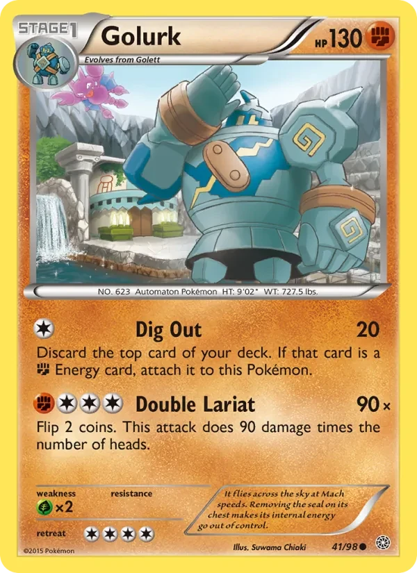 Golurk 41/98 Ancient Origins Pokémon card