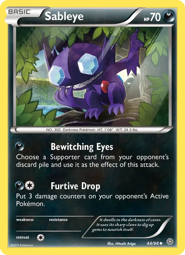Sableye 44/98 Ancient Origins Pokémon Karte