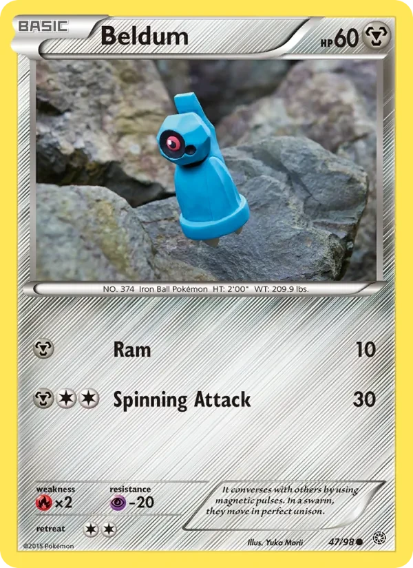 Beldum 47/98 Ancient Origins Pokémon card