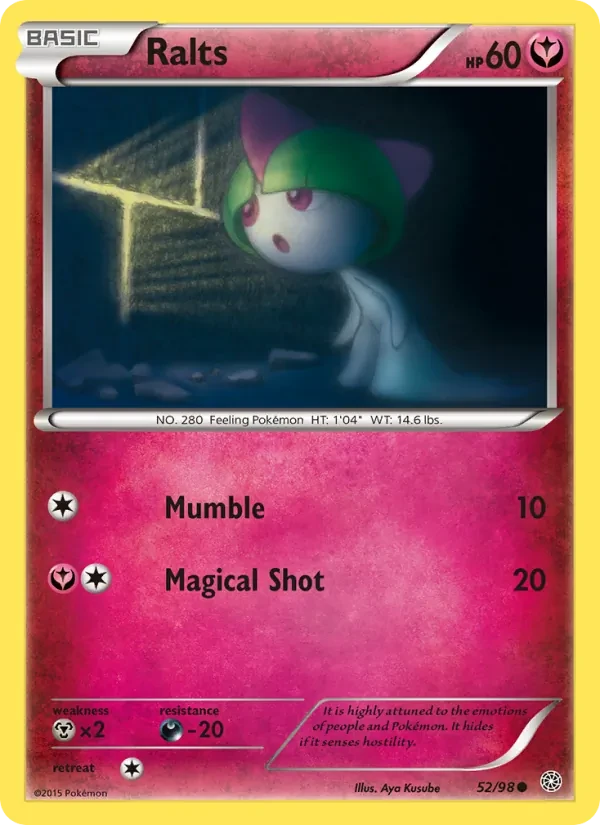 Ralts 52/98 Ancient Origins Pokémon card