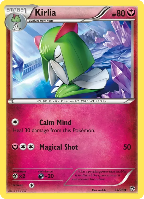 Kirlia 53/98 Ancient Origins Pokémon card