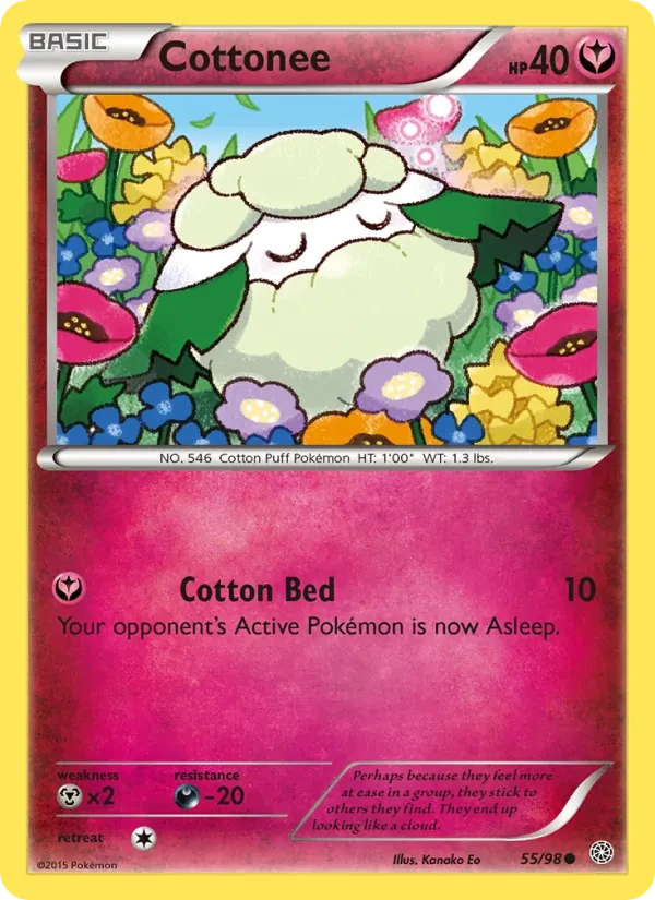Cottonee 55/98 Ancient Origins Pokémon card