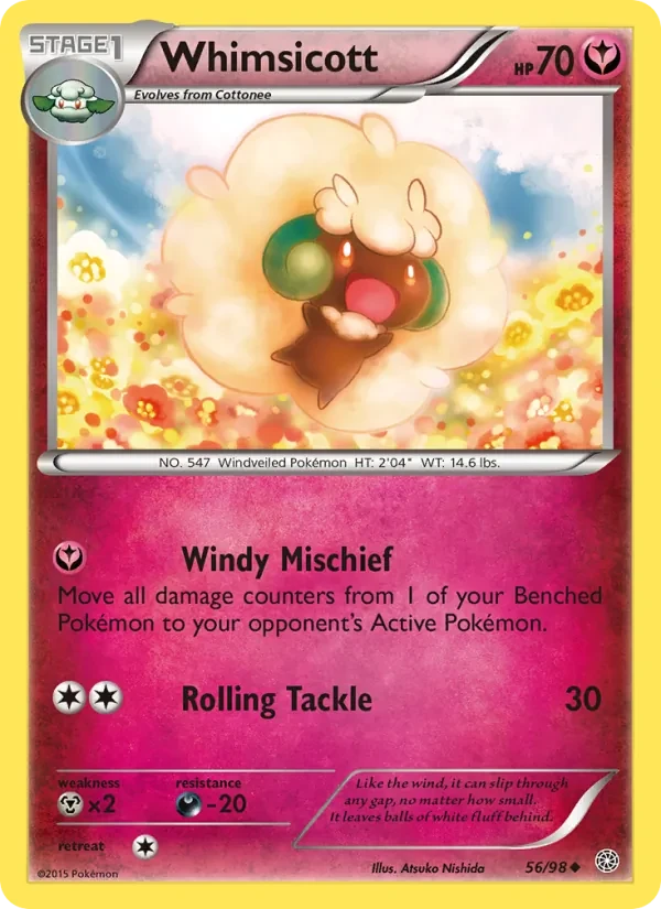 Whimsicott 56/98 Ancient Origins Pokémon card