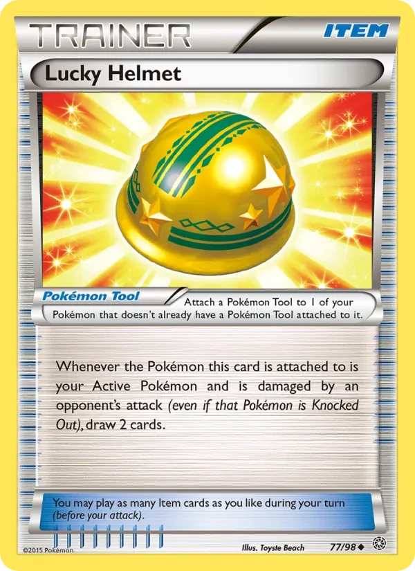 Lucky Helmet 77/98 Ancient Origins Pokémon Karte