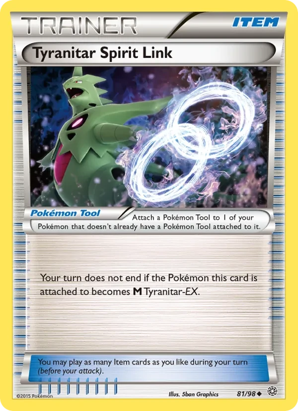 Tyranitar Spirit Link 81/98 Ancient Origins Pokémon card