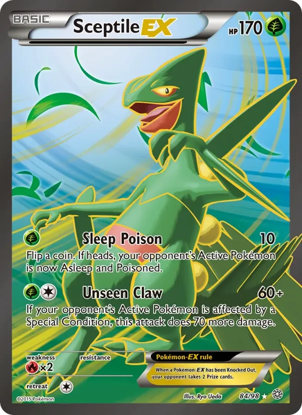Sceptile EX 84/98 Ancient Origins Pokémon card