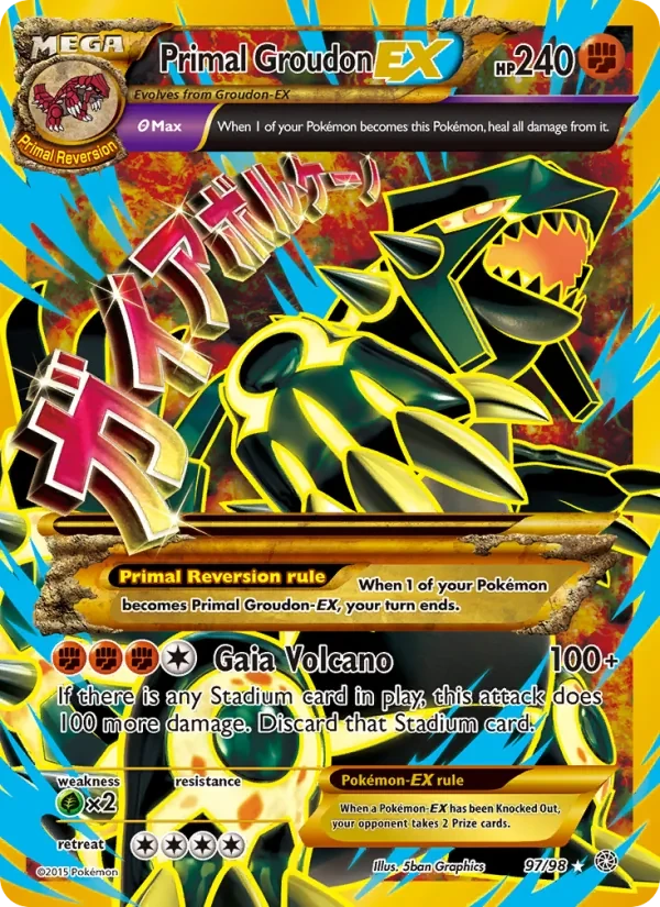 Primal Groudon EX 97/98 Ancient Origins Pokémon card
