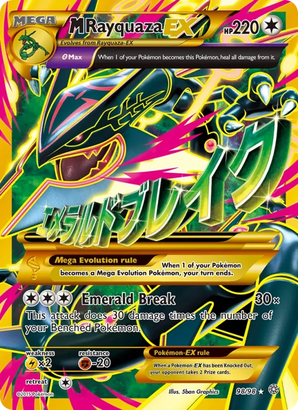 M Rayquaza EX 98/98 Ancient Origins Pokémon card