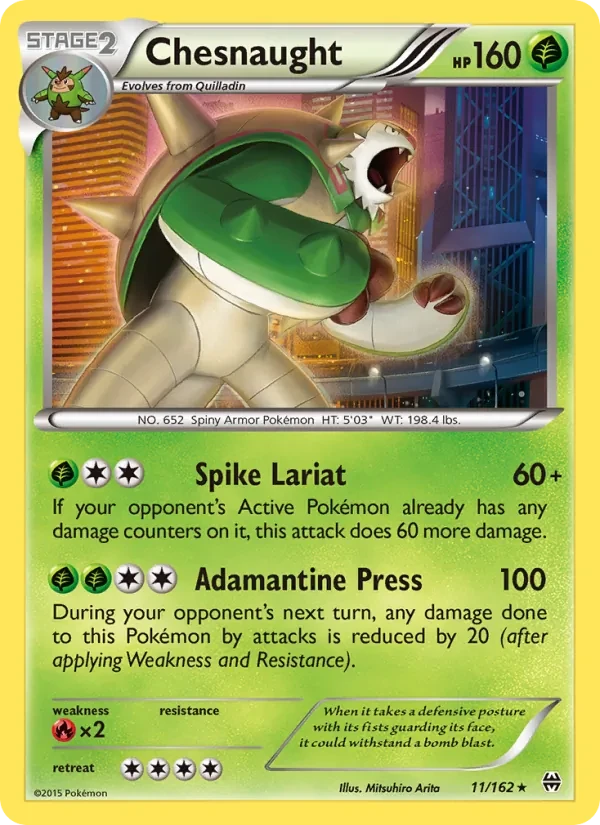 Chesnaught 11/162 BREAKthrough Pokémon card