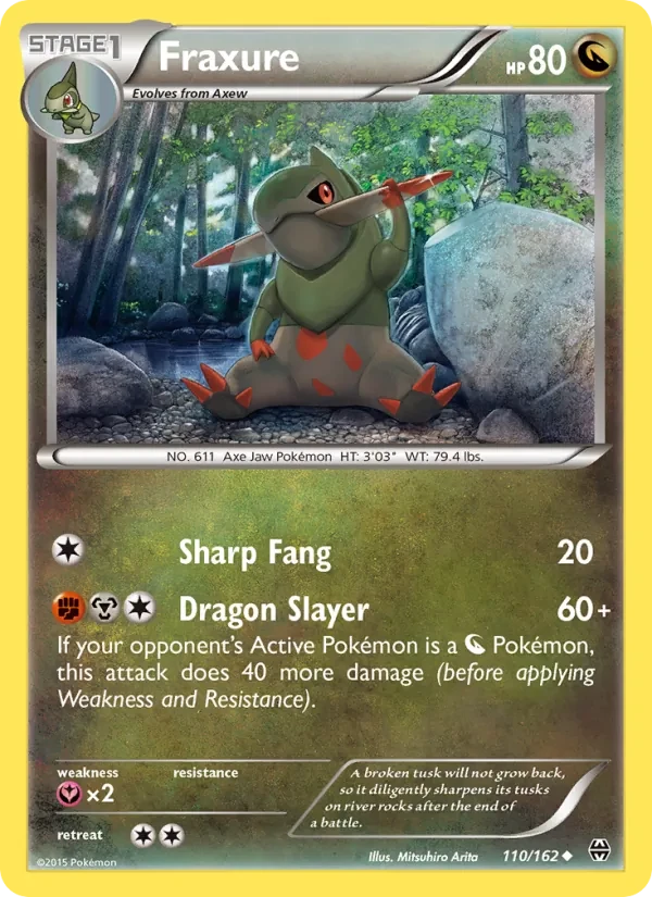 Fraxure 110/162 BREAKthrough Pokémon card