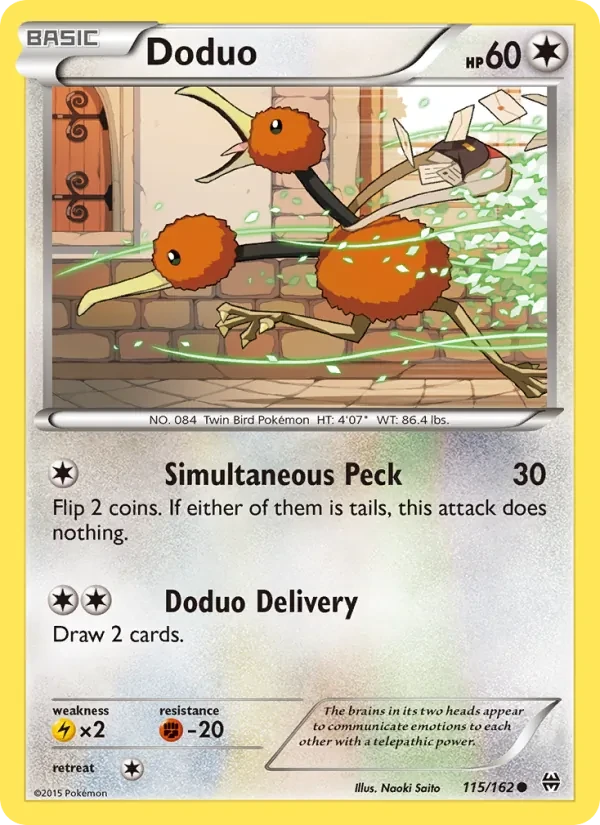 Doduo 115/162 BREAKthrough Pokémon card