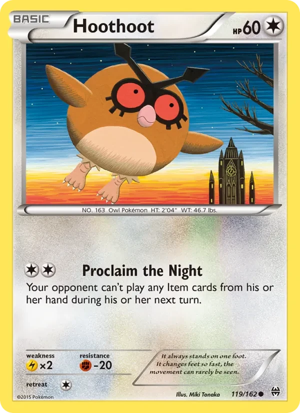 Hoothoot 119/162 BREAKthrough Pokémon card