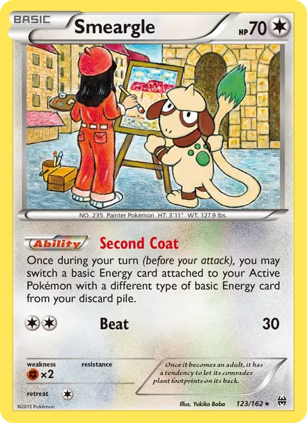 Smeargle 123/162 BREAKthrough Pokémon card