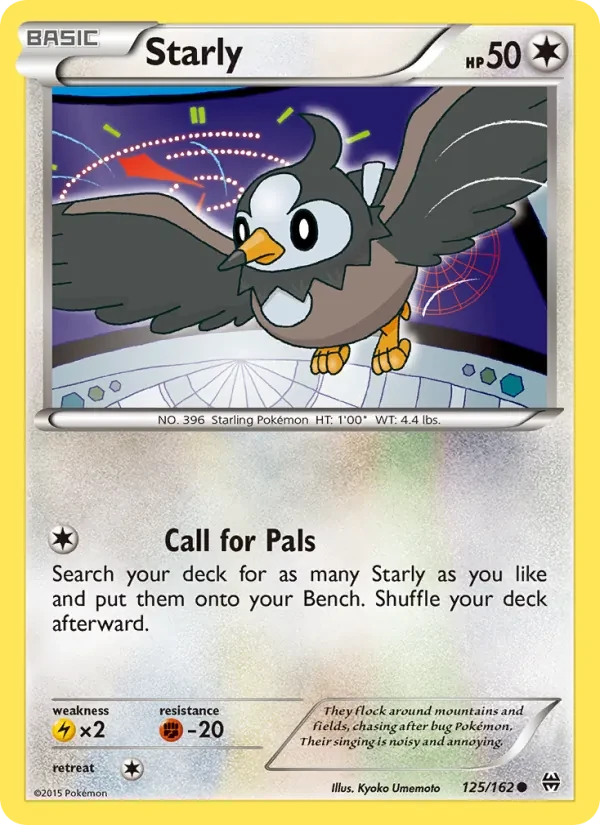 Starly 125/162 BREAKthrough Pokémon card