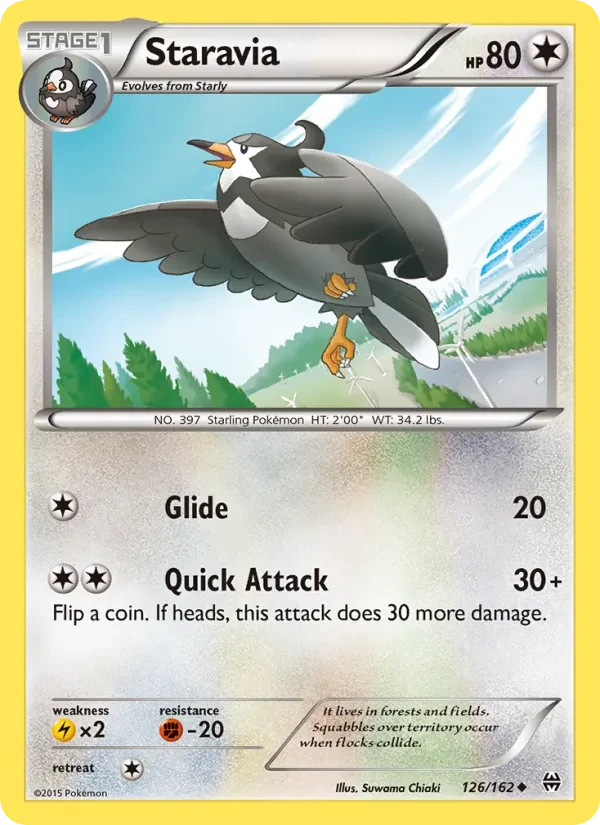 Staravia 126/162 BREAKthrough Pokémon card