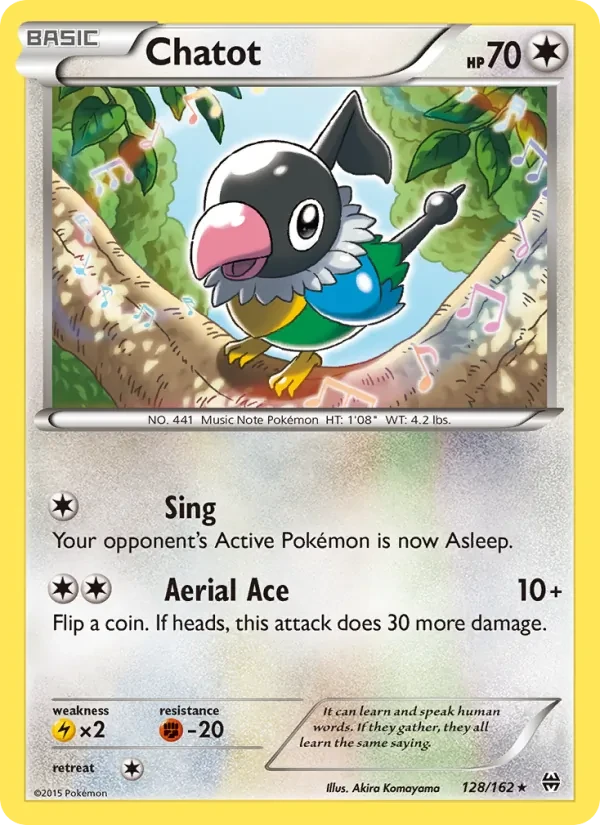 Carte Pokémon Chatot 128/162 BREAKthrough
