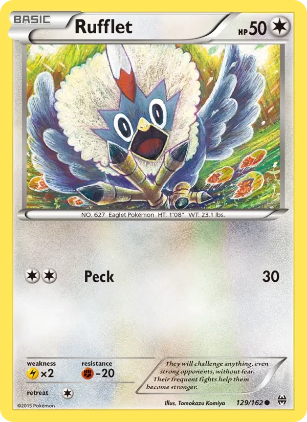 Rufflet 129/162 BREAKthrough Pokémon Karte