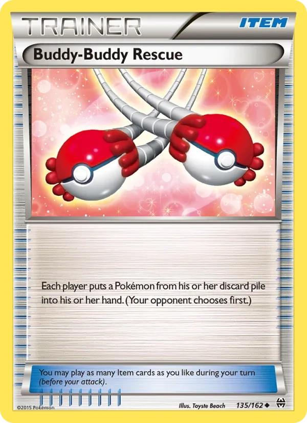 Buddy-Buddy Rescue 135/162 BREAKthrough Pokémon card