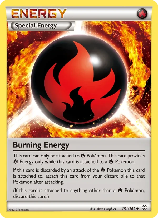 Burning Energy 151/162 BREAKthrough Pokémon card