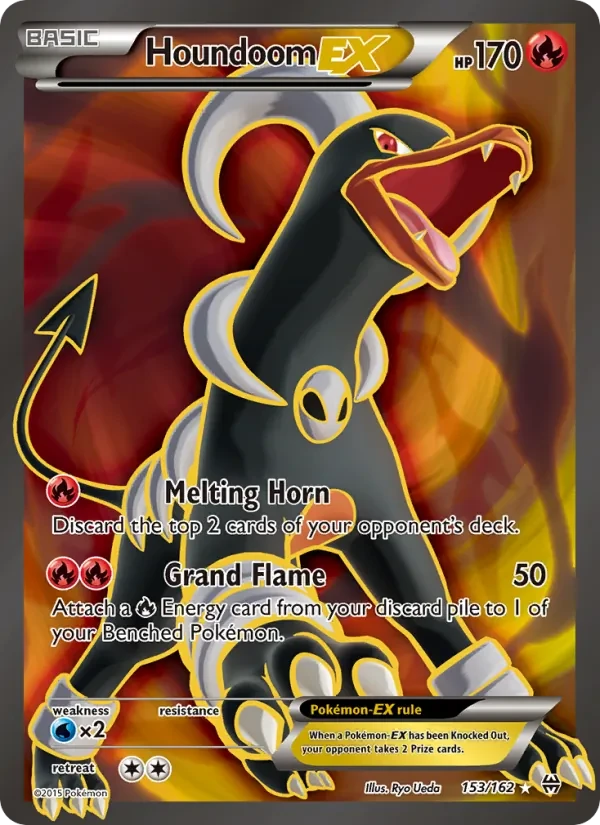 Houndoom EX 153/162 BREAKthrough Pokémon card