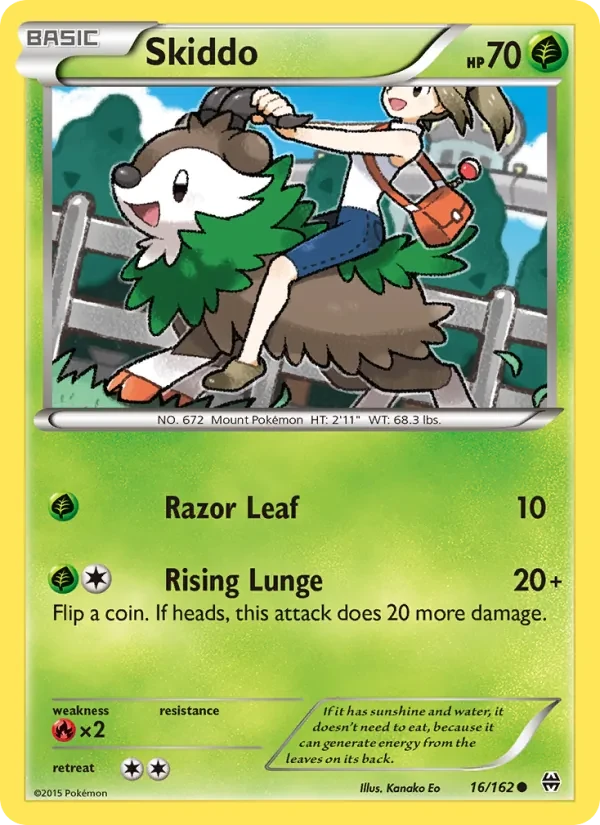 Skiddo 16/162 BREAKthrough Pokémon card