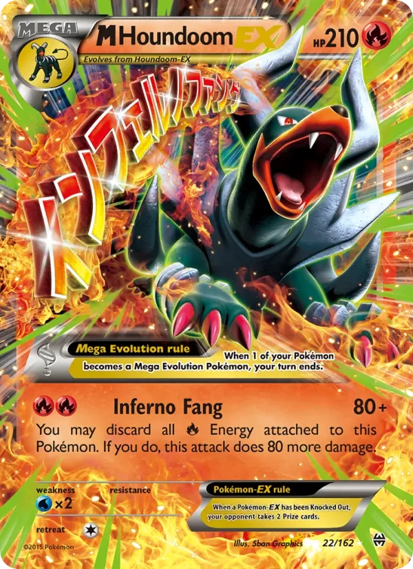 M Houndoom EX 22/162 BREAKthrough Pokémon card