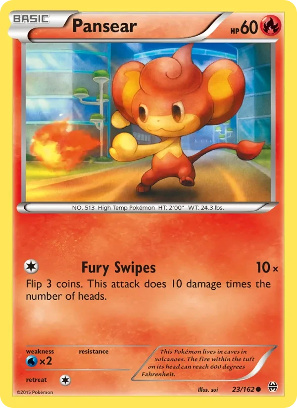 Pansear 23/162 BREAKthrough Pokémon card
