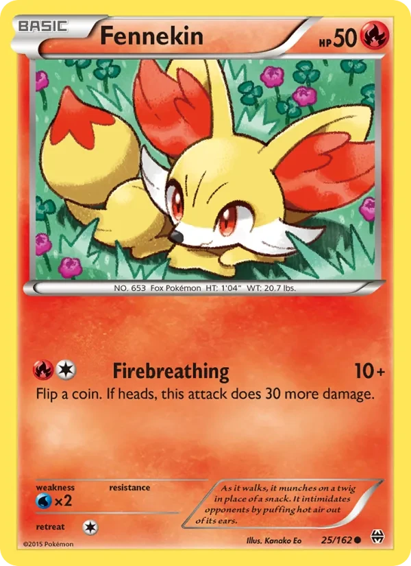 Fennekin 25/162 BREAKthrough Pokémon kaart