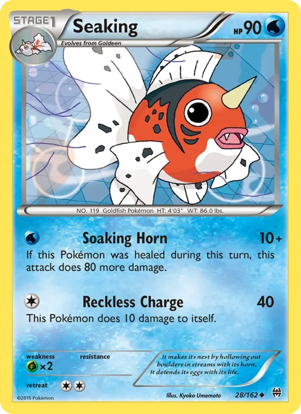 Seaking 28/162 BREAKthrough Pokémon card