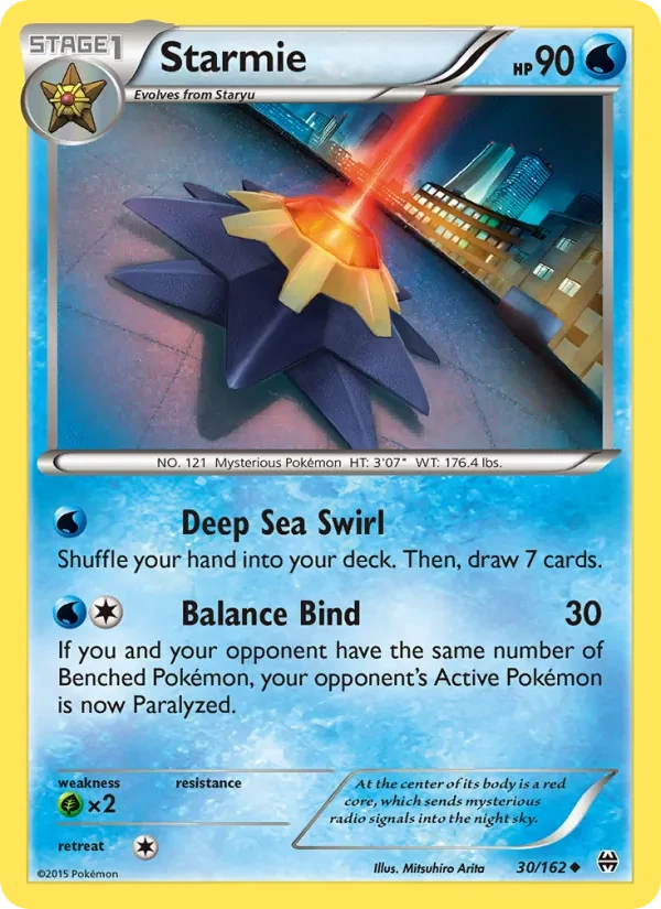 Starmie 30/162 BREAKthrough Pokémon card
