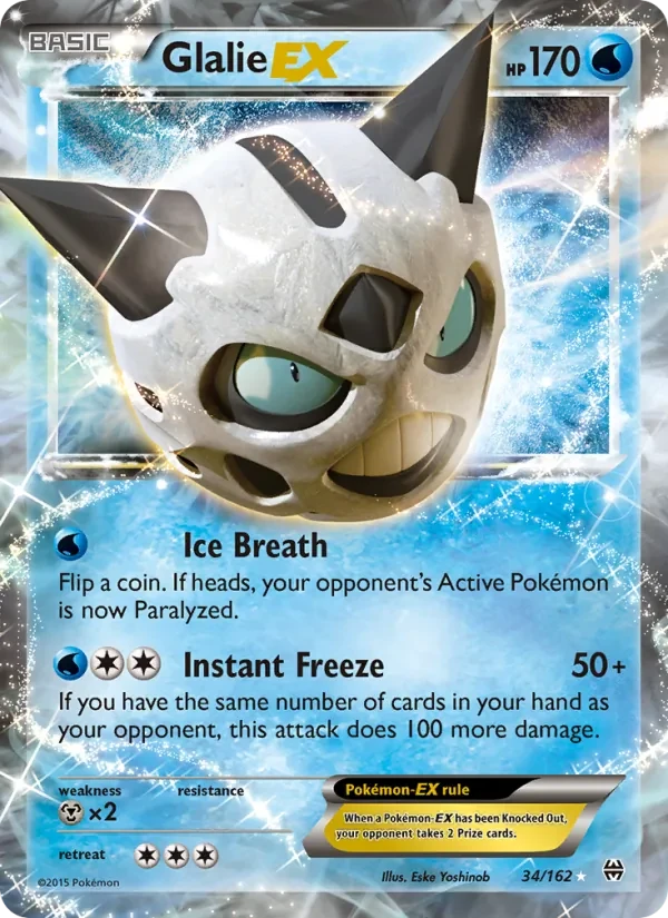Carte Pokémon Glalie EX 34/162 BREAKthrough