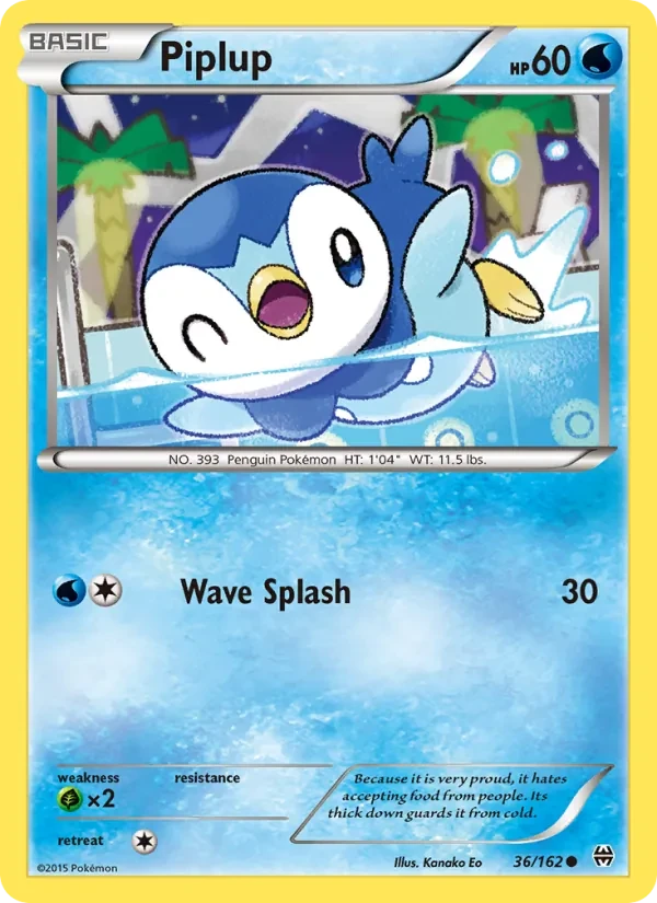 Carte Pokémon Piplup 36/162 BREAKthrough