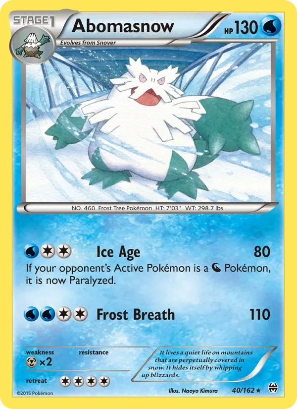 Carte Pokémon Abomasnow 40/162 BREAKthrough