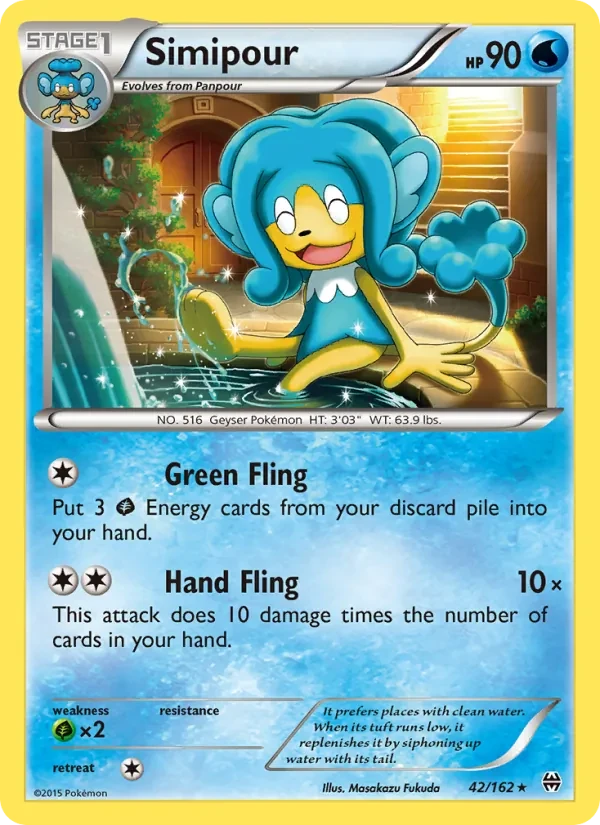 Simipour 42/162 BREAKthrough Pokémon card
