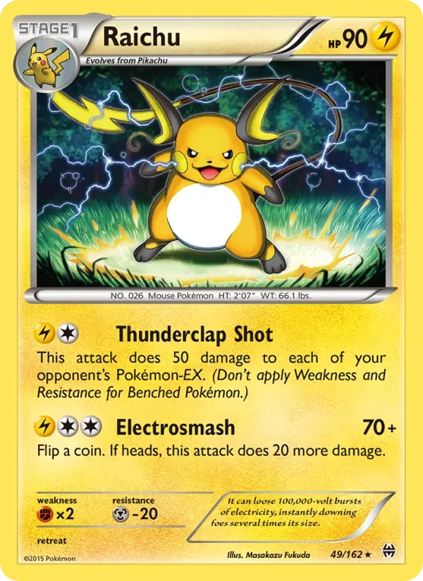Raichu 49/162 BREAKthrough Pokémon card