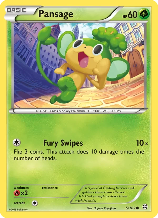 Pansage 5/162 BREAKthrough Pokémon card