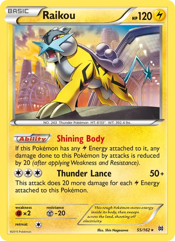 Raikou 55/162 BREAKthrough Pokémon card