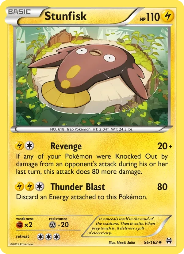 Stunfisk 56/162 BREAKthrough Pokémon Karte