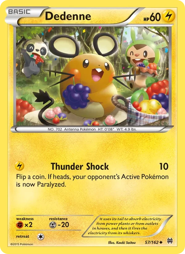 Dedenne 57/162 BREAKthrough Pokémon card