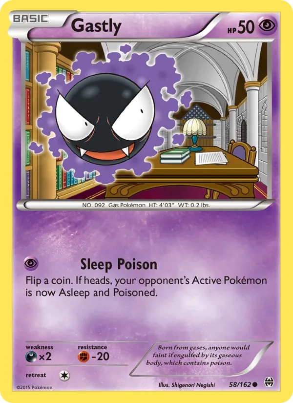 Gastly 58/162 BREAKthrough Pokémon card