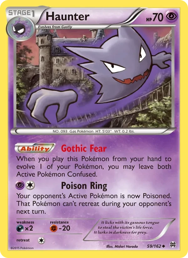 Haunter 59/162 BREAKthrough Pokémon card